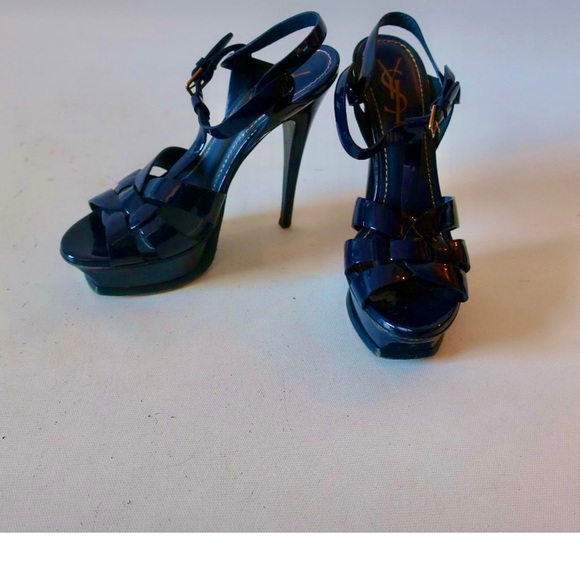 YSL TRIBUTE PATENT LEATHER PLATFORM HEELS 37 Yves Saint Laurent - Picture 4 of 7